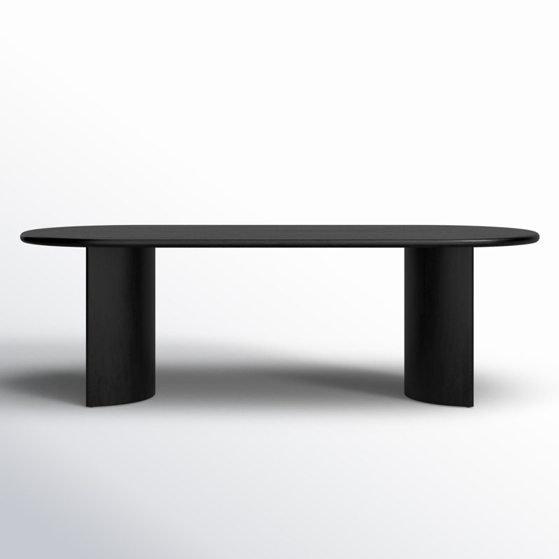 Haiden Oval Dining Table, 30" H x 94" W x 42" D, Aged Black Acacia