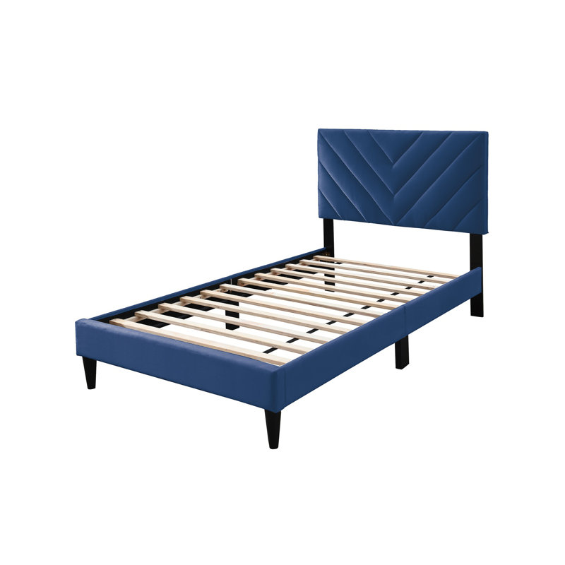 Lit 1 pièce de style contemporain, Lit double, Marine