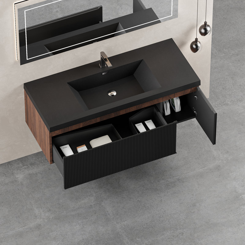 Meuble-lavabo flottant 48 po Cedaryn