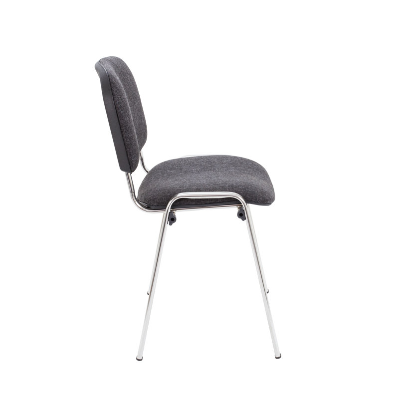 Waiting Room Chair, Chrome, Charcoal