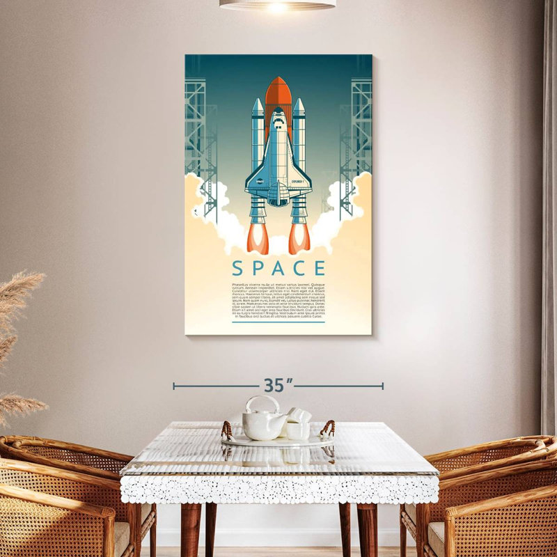 Oberle Space Shuttle Launch Day, 48" H x 32" W