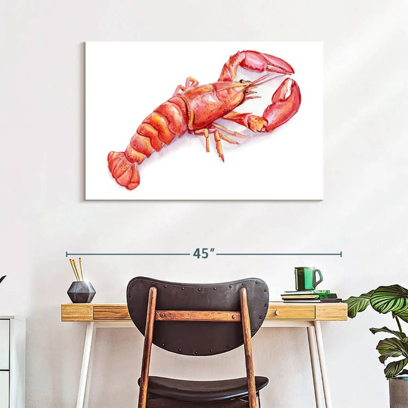 Vibrant Lobster, 26" H x 39" W