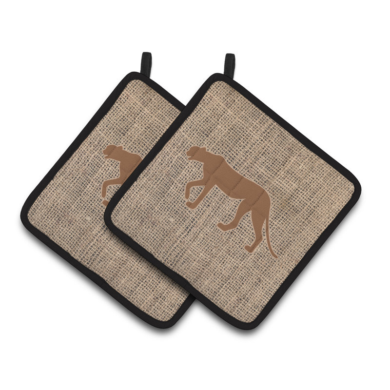 Cuisinier poignée east urban home leopard, Brun