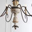 Grand lustre en bois de style champêtre classique et traditionnel à 6 lumières l 31,3 po Marcus
