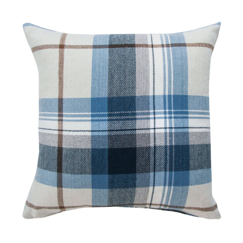 Sonoita Plaid Square Throw Cushion, Navy