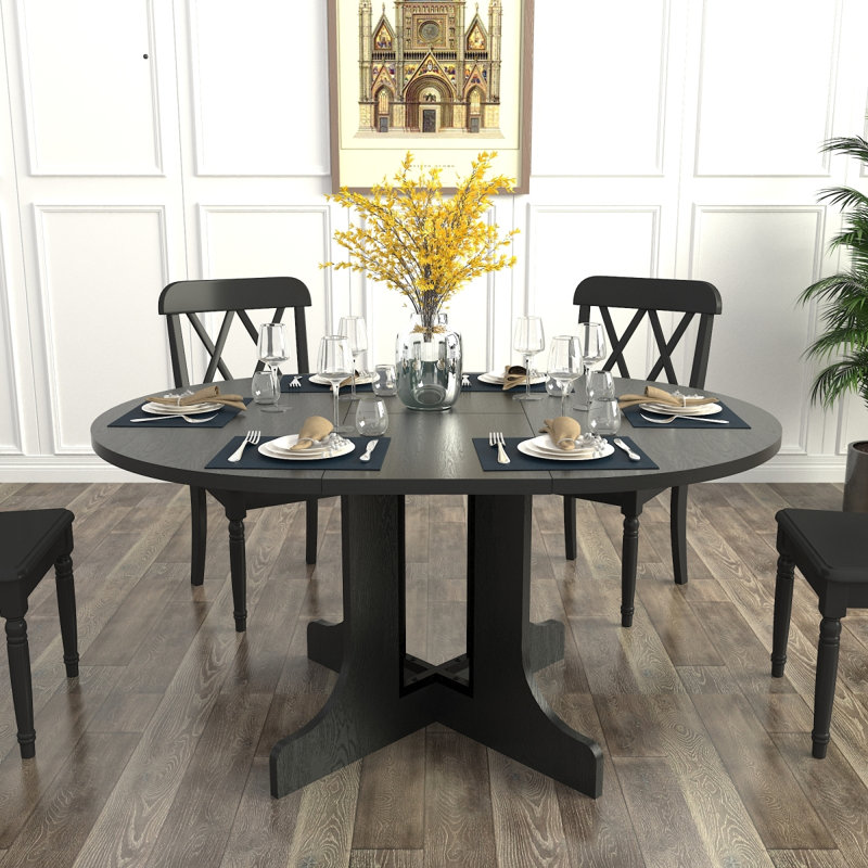 Table de salle à manger pour table de ferme extensible 59 po x 43 po avec tréteau amovible