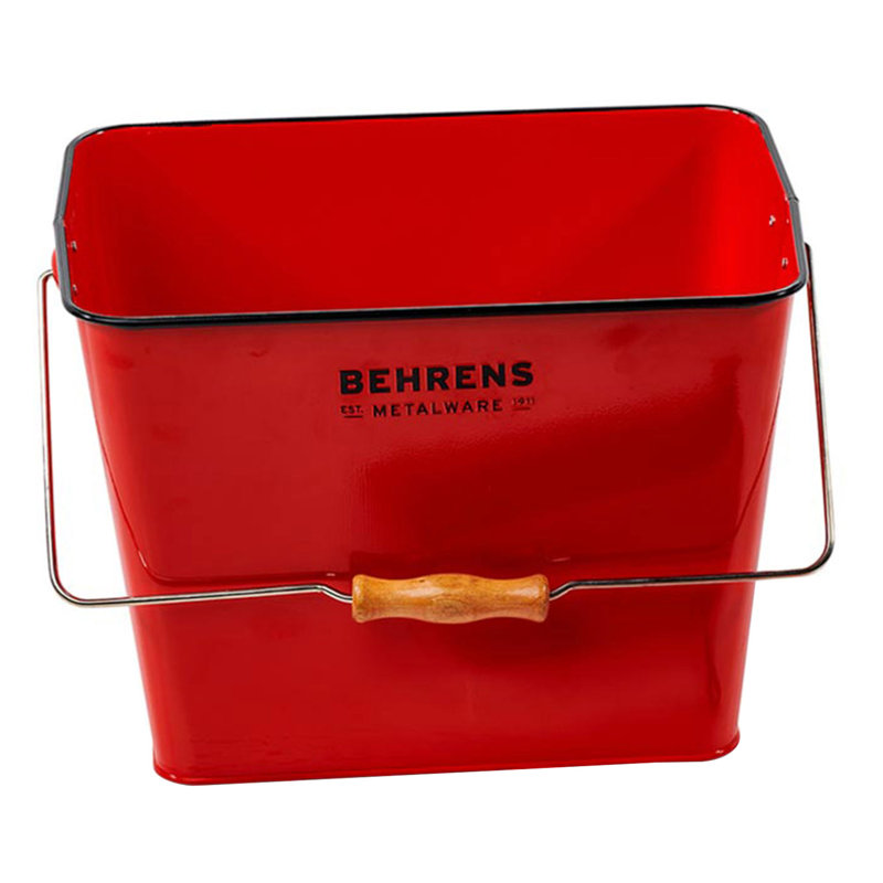 Behrens Manufacturing Decorative Bin, 14, Red
