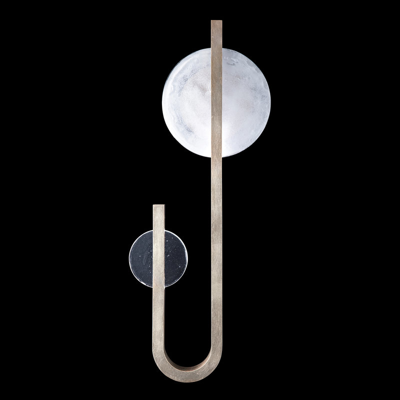 Selene Wrought Iron LED Flush Mounted Sconce, Soft Gold, 36" H x 14.5" W x 3" D
