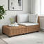  Rattan Lounge Set with Cushions GENDT 2 Piece Natural Rattan Patio Foam-1972702074