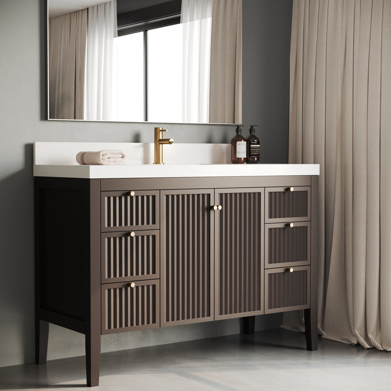 Ensemble de meuble-lavabo simple 48 po Davos, Espresso