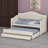 Versatile Sofa Bed Featuring Tufted Backrest, Trundle, and Built-In Storage-329959594