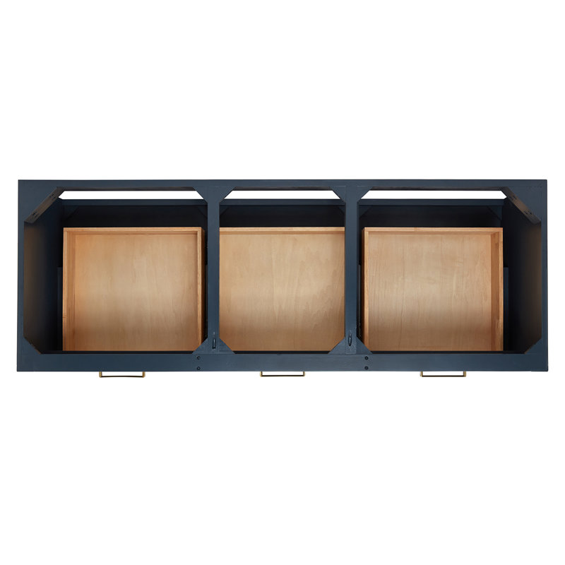 Macolm 72.25'' W Double Vanity, Midnight Blue, Satin Brass, 72"