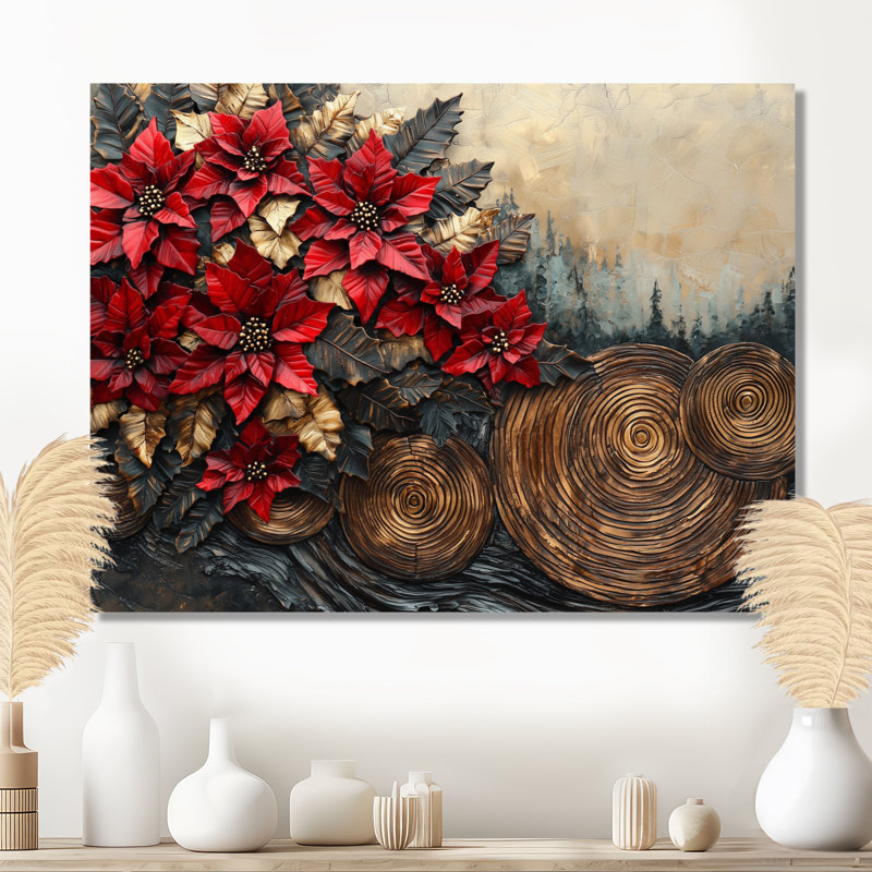 Govanna - art mural floral, 12" H x 20" W, Toile tendue