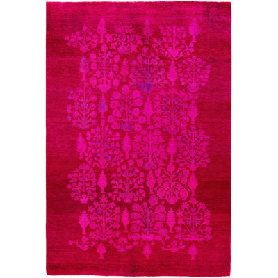 Overdyed One-of-a-Kind 4' 9" X 6' 10" Hand Knotted Area Rug
