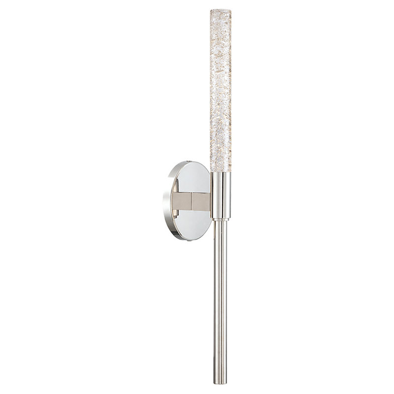 Magic 1-Light Dimmable Polished Nickel Bath Sconce, Polished Nickel