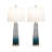 Aislin 28.75" Gradient Blue Bedside Table Lamp Set