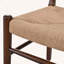 Chaise de salle à manger moderne tissée avec pieds en bois massif et cordon en papier tissé à la main, ensemble de 2