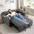 Ross 48.5" Convertible Sofa Bed 3-in-1 Upholstered Reclining Sleeper Sofa Couch Bed with Cushions for Small Spaces-254771594