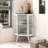 22.15" Corner Cabinet For Bathroom, Living Room, Bedroom - White With Storage Shelves & Glass Door, Simple Tempered Door 22.15", Fashionable Practical