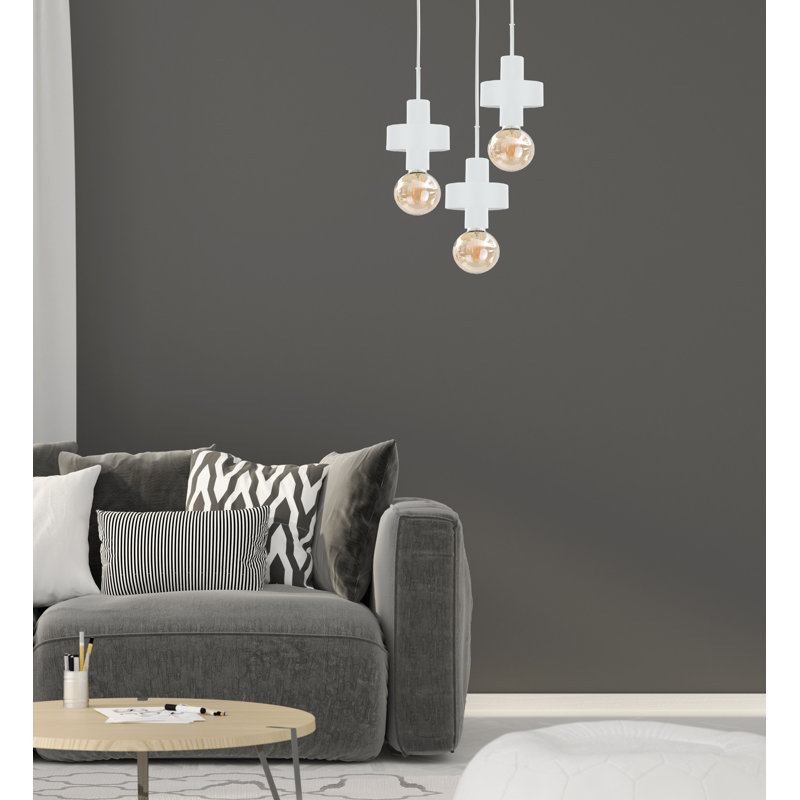 Bernda 3 - Light Cylinder Pendant, White