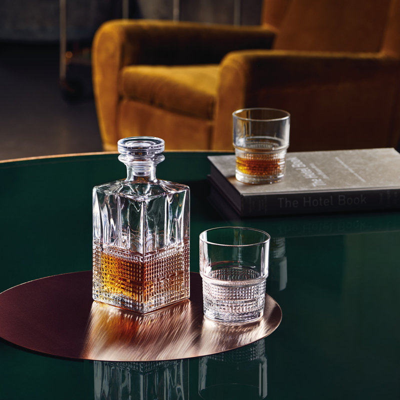 Ensemble de whisky Bartender Novecento (1 carafe à décanter + 6 verres DOF)