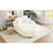 55" Beige Chaise Lounge. Ample Seating Area. Detachable Pillows For Extra Comfort. Chenille Upholstery. Build. High Foam Cushion Modern In Beige. Seat Max Relaxation. Pillows. Soft Chenille.-1135928450