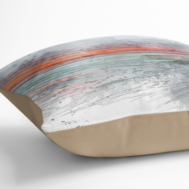 Square Throw Cushion, Stone, 40cm H x 40cm W x 15cm D