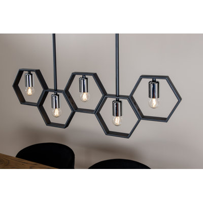 Arago 5 - Light Black Geometric Pendant