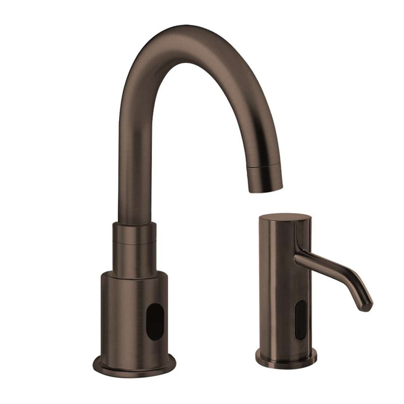 Leo Oil Rubbed Bronze Touchless Sensor Faucet Soap Dispenser Set