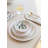 Elegant 6-Piece Ceramic Plate Set, 7.9 x 0.8 inches | 100% Durable Ceramic, Dishwasher Safe | Perfect for Everyday Dining & Special Occasions, Stylish Design for Modern Table Settings