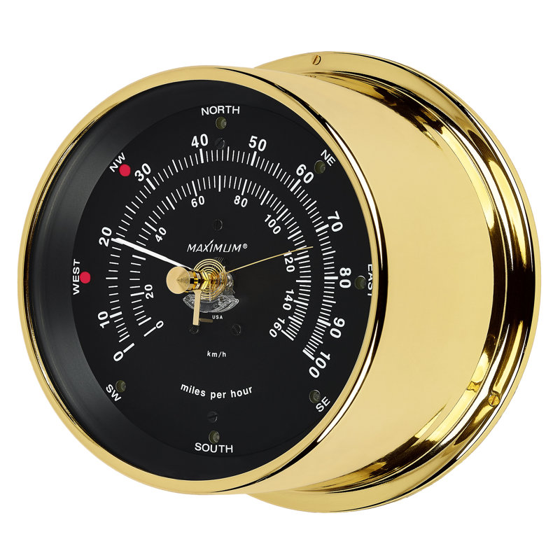 Maestro Wind Speed and Direction Instrument, Brass/Black