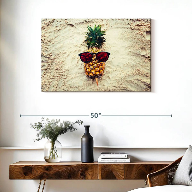 Yarlin Cool Sandy Pineapple, 24" H x 36" W