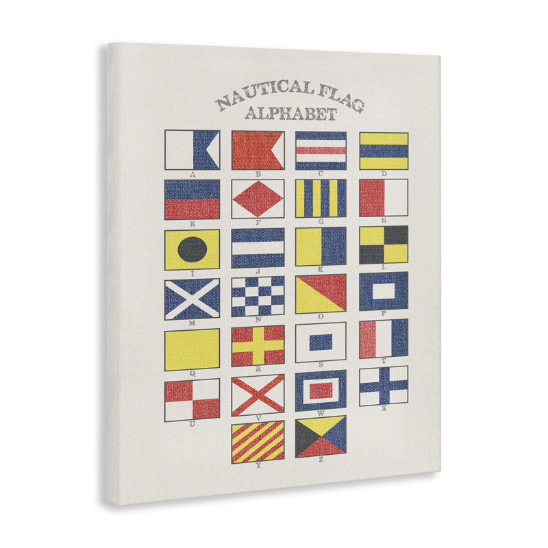 «Nautical Flag Alphabet» par Amalie, impression, H 40 po x l 30 po