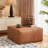 Modern Elegance Square PU Leather Ottoman