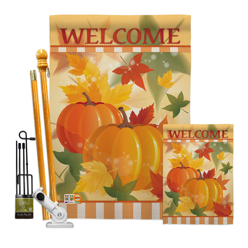 Double Sided 40'' H x 28'' W Polyester Flag Set