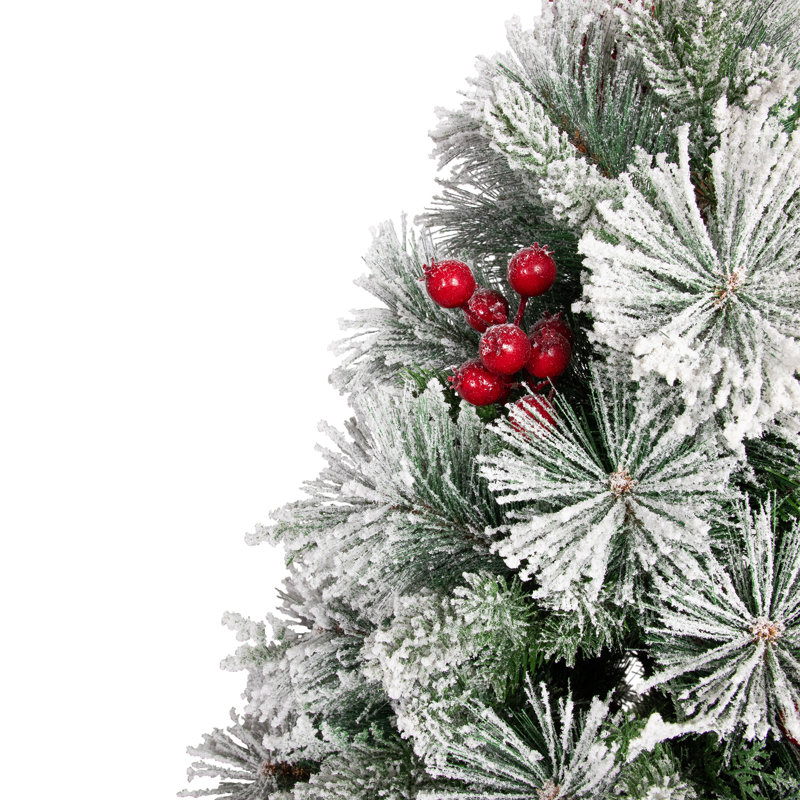 Real Touch Full Heavily Flocked Whittaker Spruce Artificial Christmas Tree - 5' -Unlit