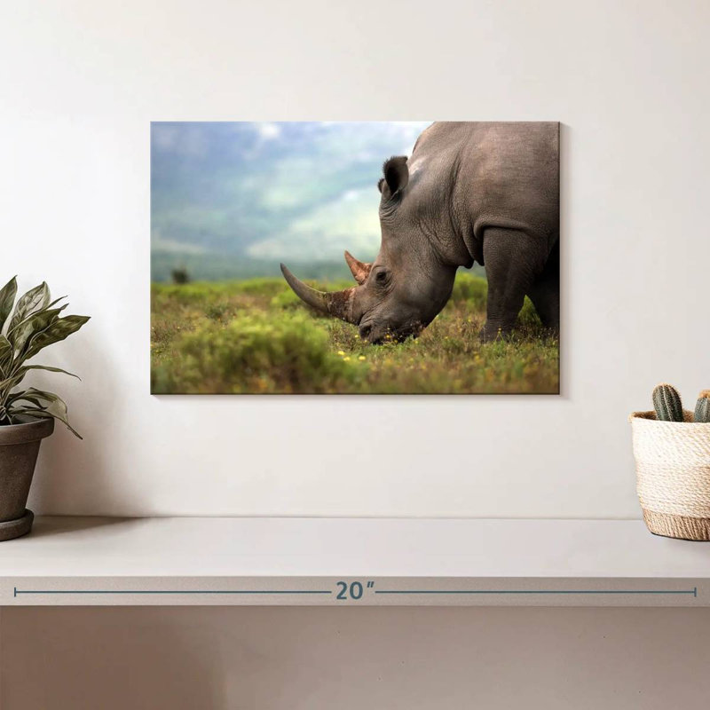 Rhinocéros en voie de disparition Brampt, H 8 po x l 12 po