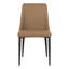 Ensemble de deux chaises d'appoint en similicuir brun clair et noires