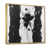 Toile avec cadre flottant or