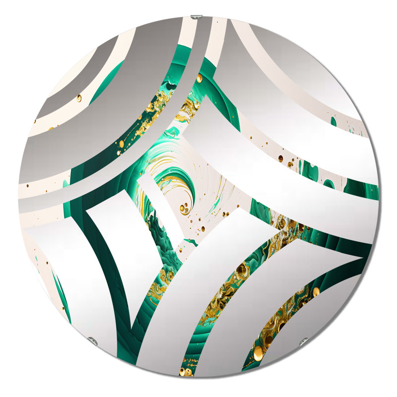 Filicia - Miroir décoratif Center Wave, 23,6 po x 23,6 po