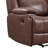 Ahsha Luxurious Premium Genuine Leather Manual Recline Sectional Sofa with Cup Holders