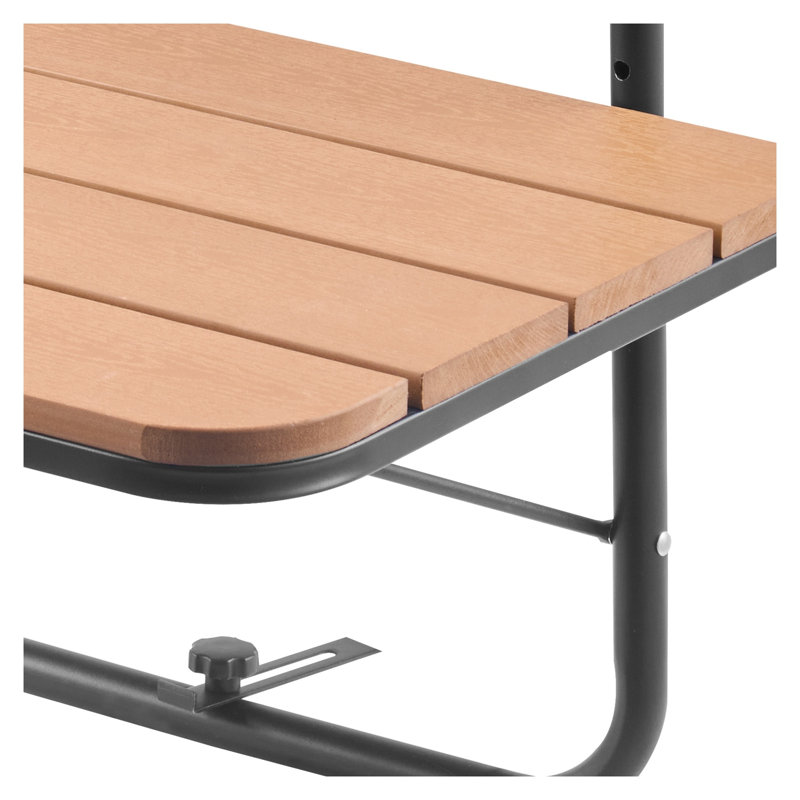 Table de suspension réglable pour balcon - Table de bar d'extérieur pliable pour les petits espaces