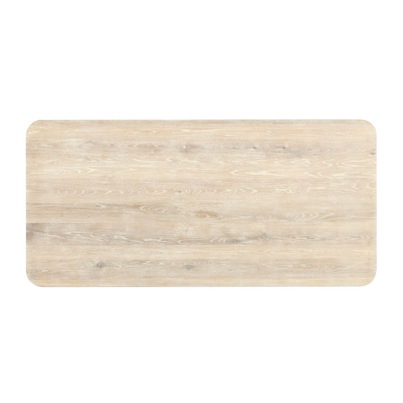 Vander 84" Oak Cream Farmhouse Dining Table