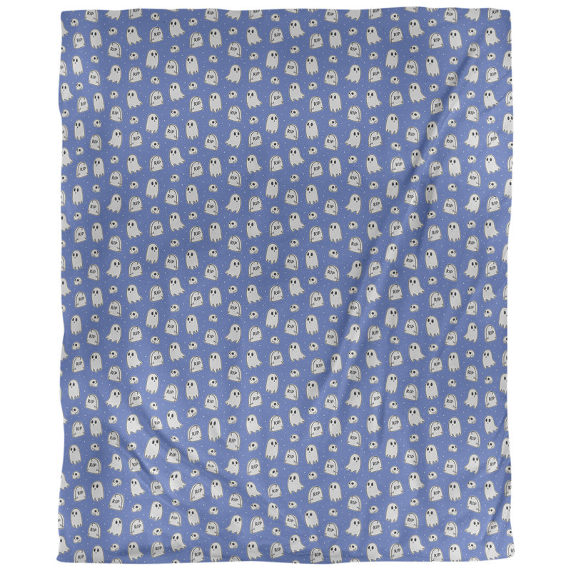 Housse de couette simple Katelyn Elizabeth, Housse de couette pour lit simple, Polyester brossé, Bleu / Gris