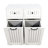 Laundry Cabinet With 2 Removable And Pull - Out Drawers, White Color, 15.98 Inches Wide 76.91 Pounds