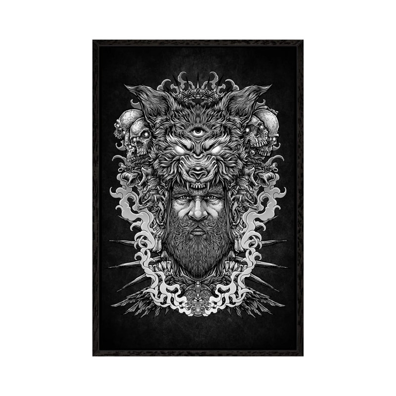 Blackmagic Sorcerer With Third Eyes Wolf by Winya Sangsorn - Gallery-Wrapped Canvas Giclée on Canvas, 152.5 cm H x 101.5 cm W