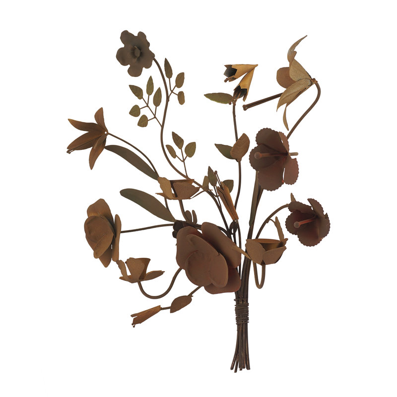 Décoration murale avec porte-bougie fleur grappe