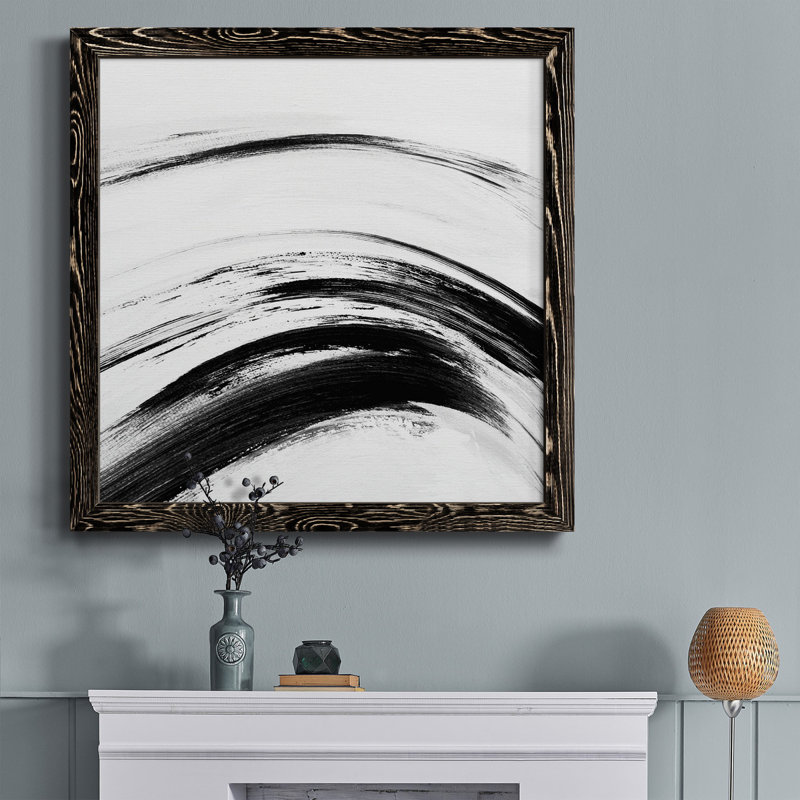 Playful Nature 7 - Peinture sur toile encadrée, H 34,5 po x l 34,5 po x P 1 po, Cadre noir
