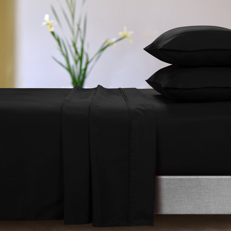 Microfiber Sheet Set, Queen Sheet Set + Fitted Sheet + 2 Pillowcases, Atlantic