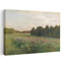 Peaceful Wildflower Meadow Peaceful Serene Tranquil Deer Flower Landscape Wall Art Print by Mathieu - Wrapped Canvas Print-351756891